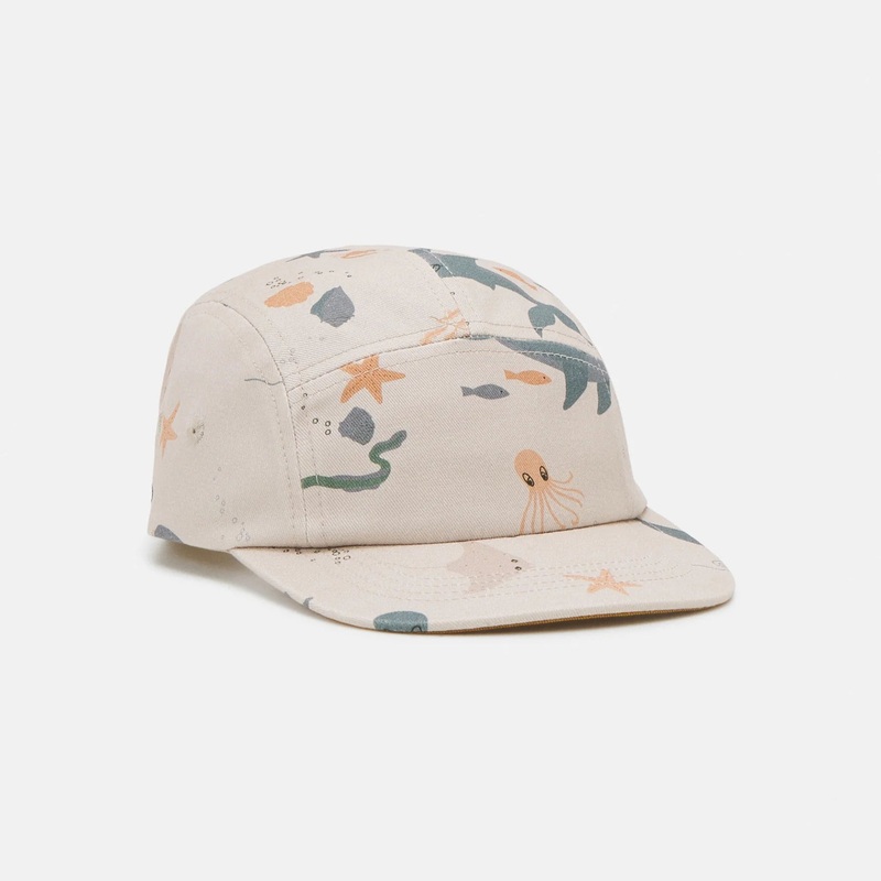 Rory Printed Cap – Sea Creature/ Sandy (Size 55cm)