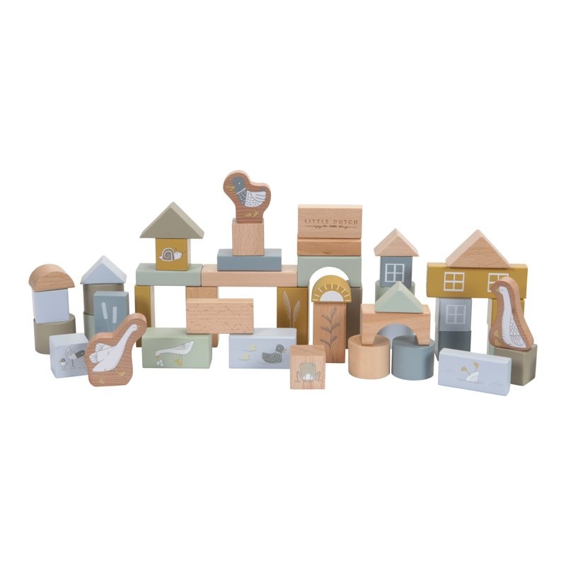 Building Blocks in a Bucket – Blue