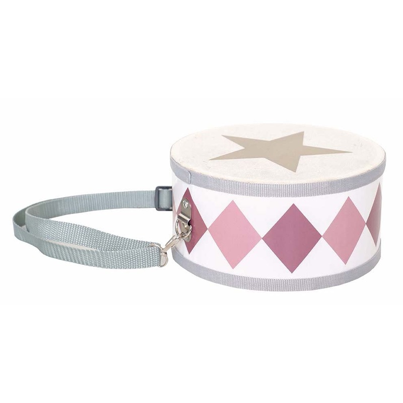 Drum and 2 Drumsticks, Diamond – Pink