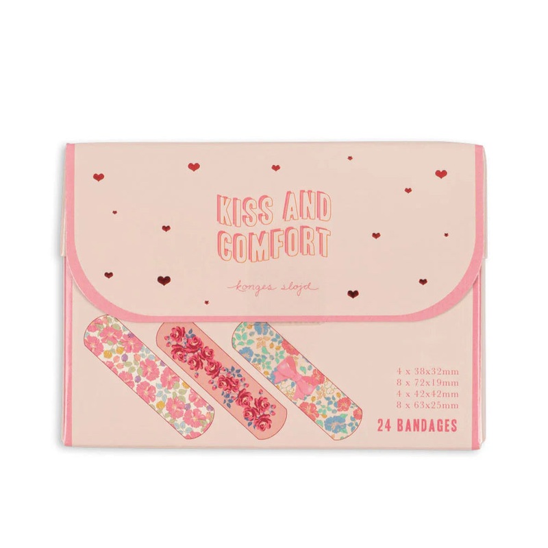 Kiss & Comfort Bandages, 24-Pack – Pink Mix