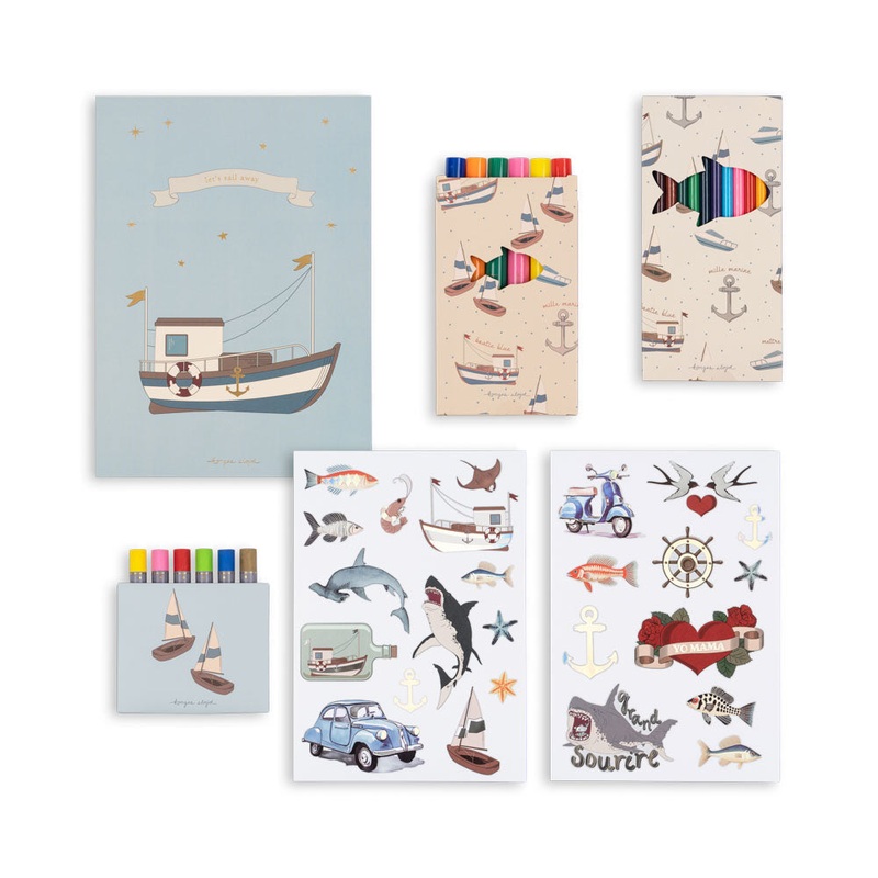 Little Artist Suitcase, 28 Pieces – Sail Away