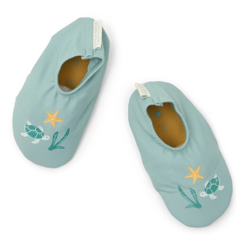 Swim Shoes – Seashells & Stripes Green