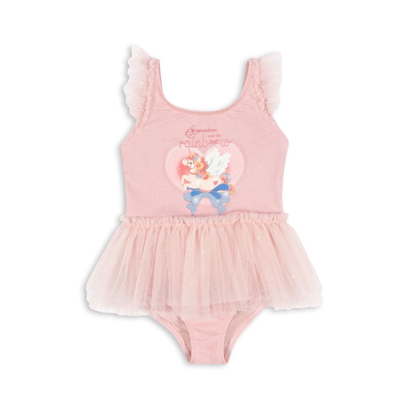 Swimsuit, Amandine – Powder Pink Unicorn
