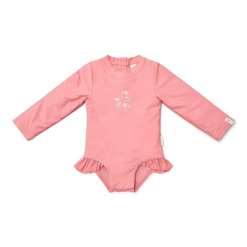 Swimsuit, Long Sleeves – Sunny Flowers Pink