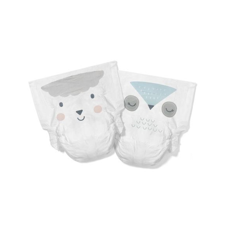 Kit & Kin Eco Nappies, Size 1 Owl & Lamb  2-5 kg (38 Pack)