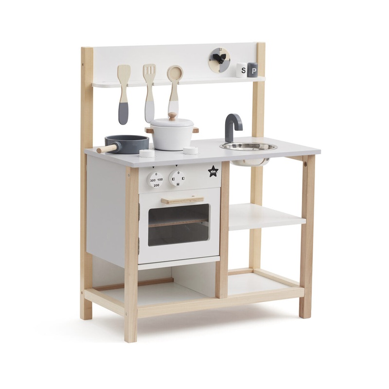 Kitchen with accessories – White/ Natural