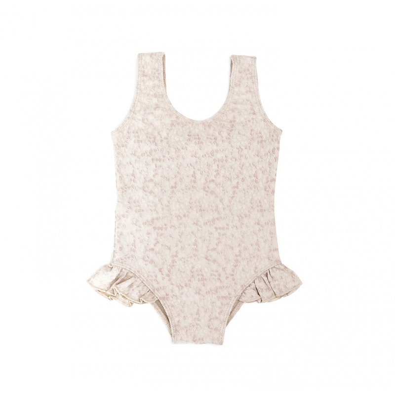 Swimsuit with frills, Organic – Rosen Blush (UPF 50+)