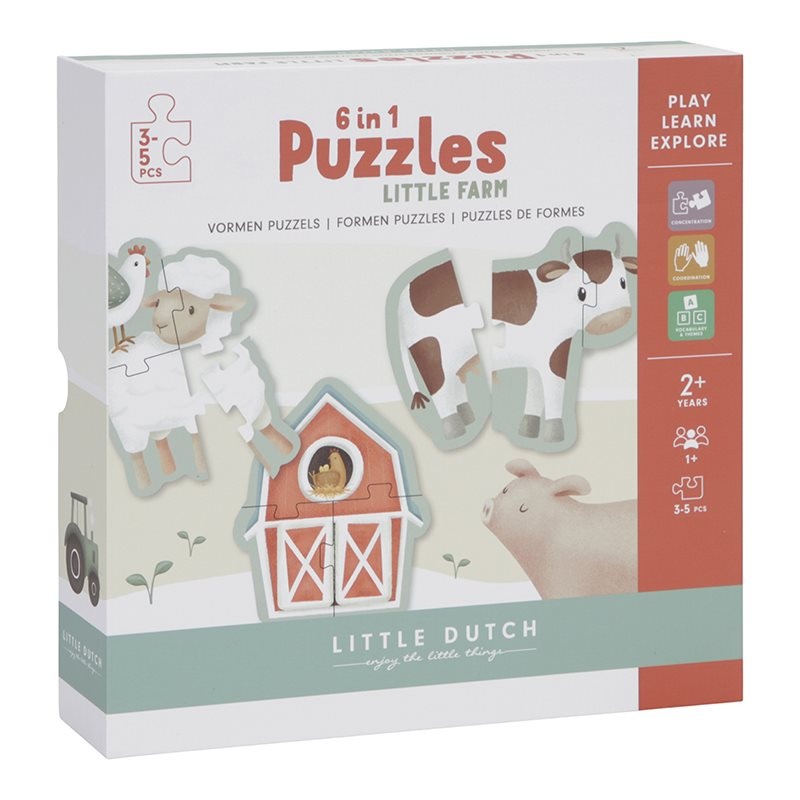 Jigsaw Puzzles, 6-Pack – Little Farm (2+ Years)
