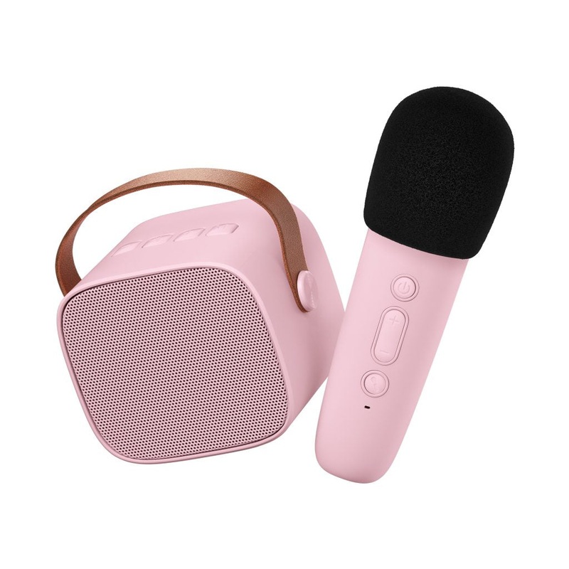 Kids Karaoke, Bluetooth Speaker & Wireless Microphone – Pink