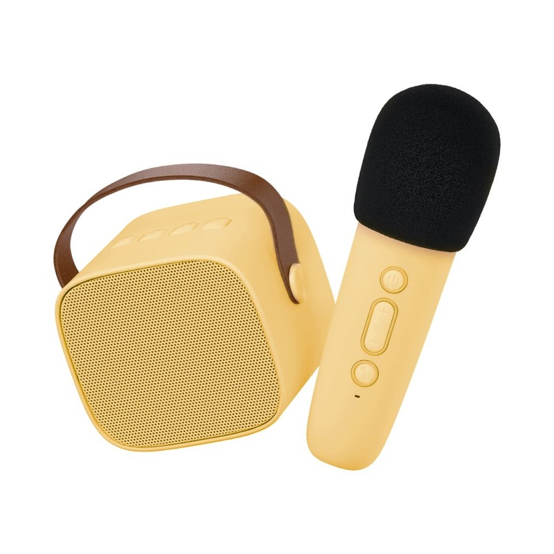 Kids Karaoke, Bluetooth Speaker & Wireless Microphone – Yellow