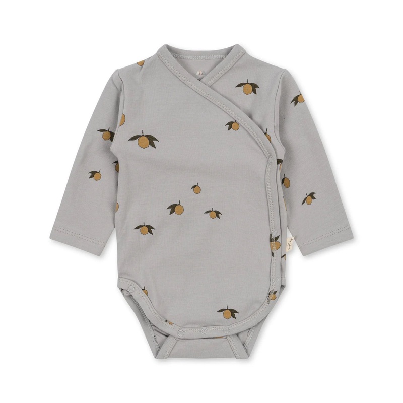 Newborn Body Suit, Organic Cotton – Lemon