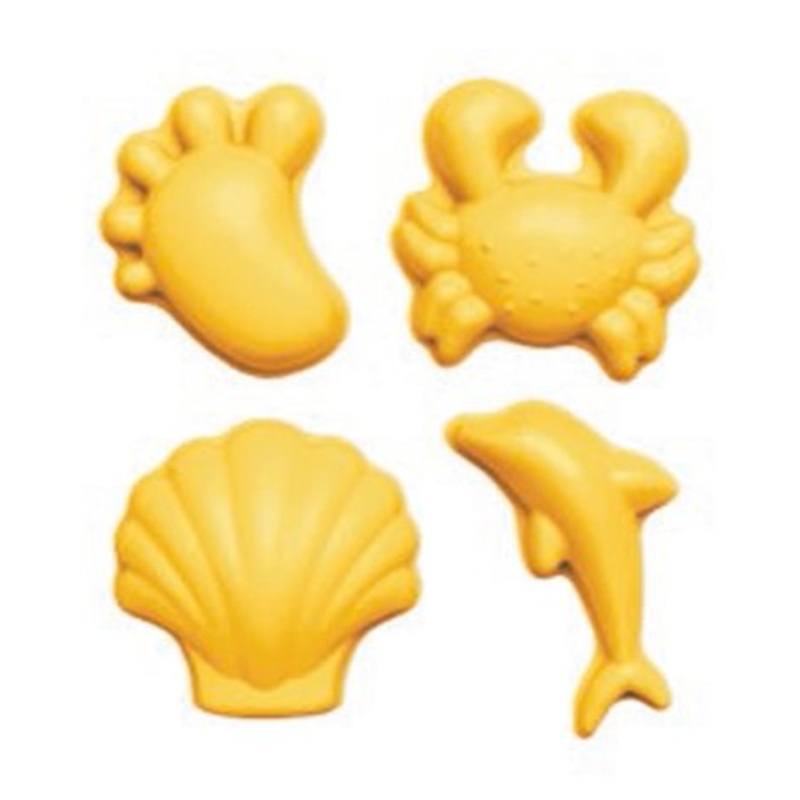 Sand Moulds 4-Pack – Pastel Yellow
