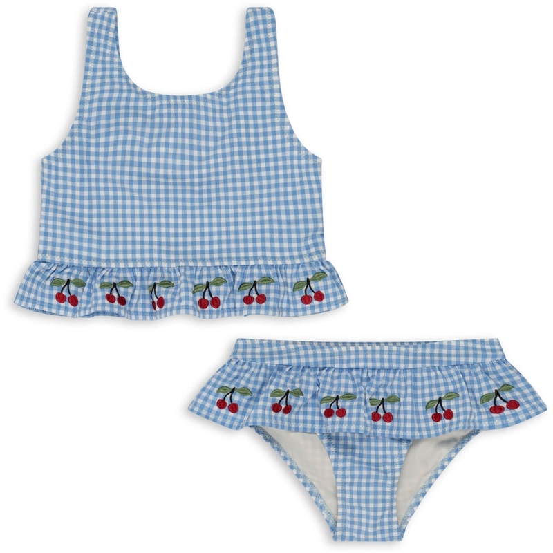 Bikini, Soline – Check Blue/ Cherries