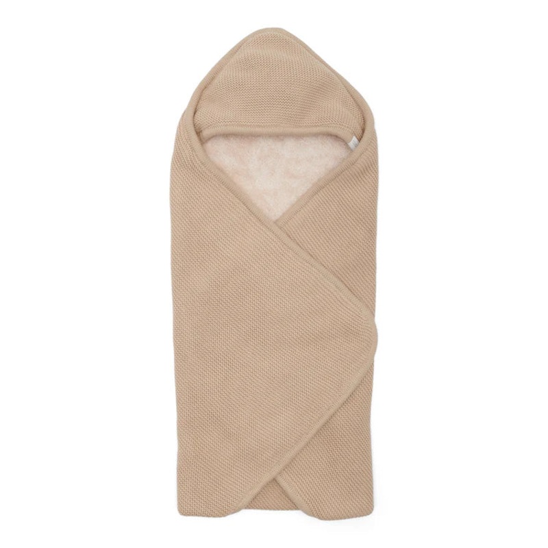 Knitted Wrap Blanket – Beige (75 X 75cm)