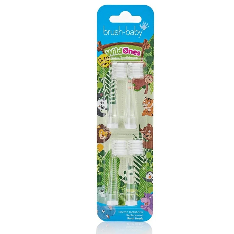 Replacement Kids Electric Toothbrush Heads, WildOnes (4 Pack)