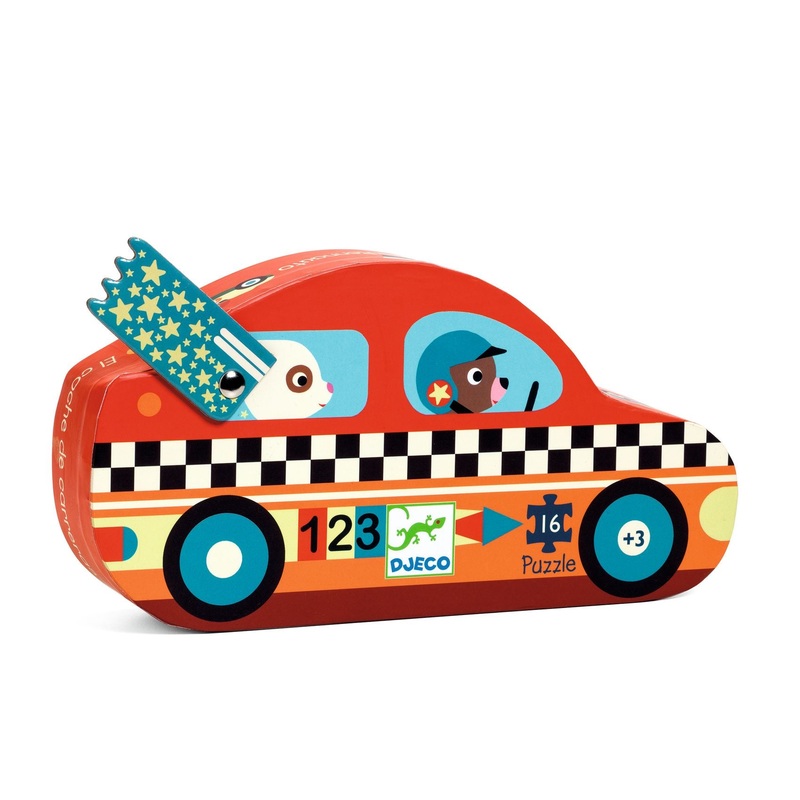 Jigsaw Puzzle, 16 Pieces – Racing Car (3+ Years)