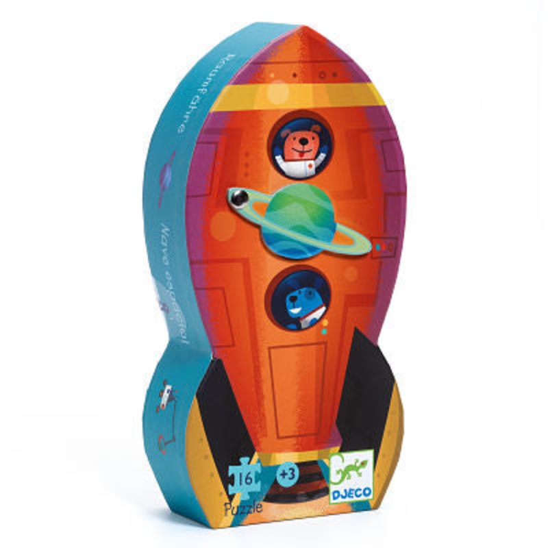 Jigsaw Puzzle, 16 Pieces – Spaceship (3+ Years)