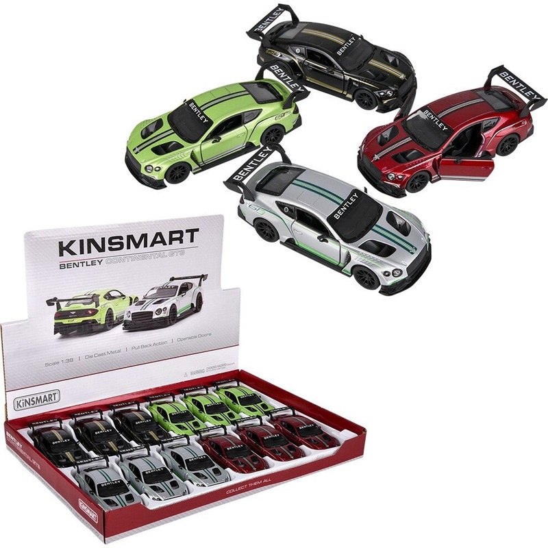 5 Diecast Pull Back Bentley Continental GT3