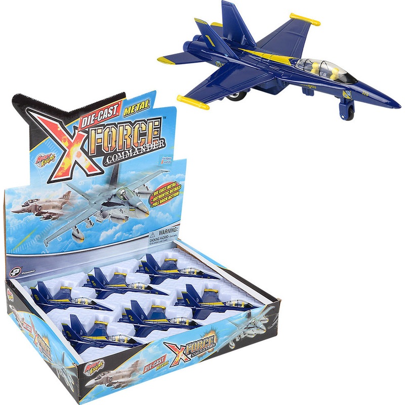 6.5 Die-cast Pull Back F-18 Blue Angel