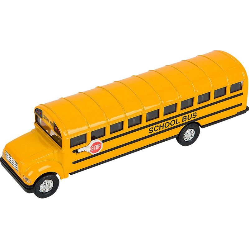 7 Die-cast Pull Back School Bus