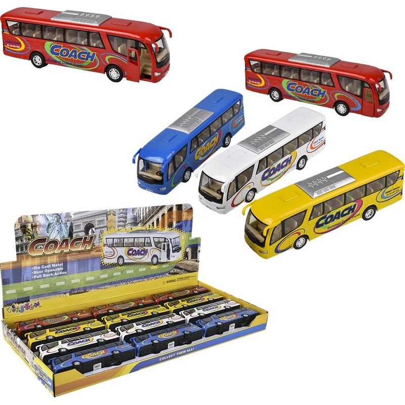 7 Diecast Pull Back Coach Bus (assortment – sold individually)
