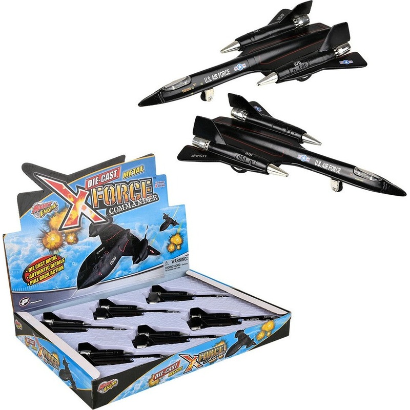 8 Die-Cast Pull Back Sr-71 Blackbird (6Pcs/Disp) (assortment – sold individually)