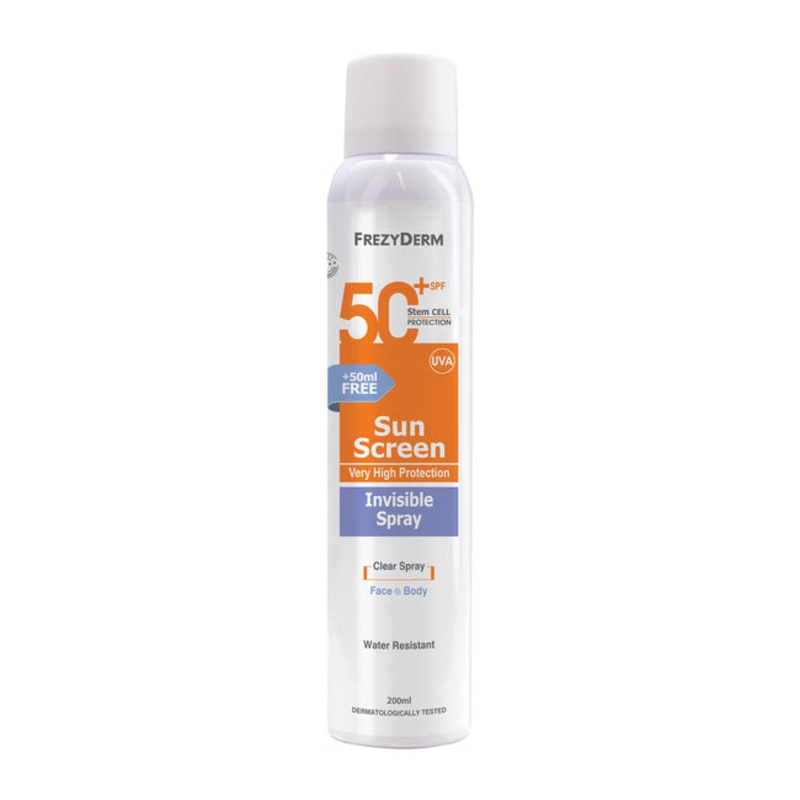 Sunscreen Invisible Spray Face & Body Adults SPF50+ (200ml)