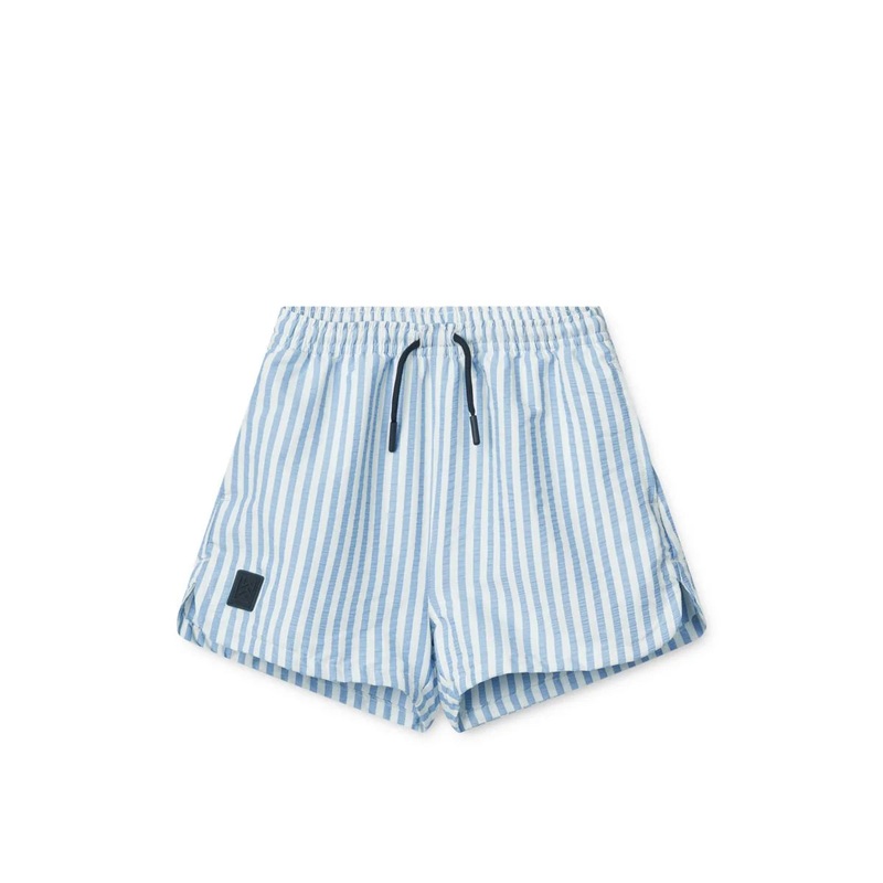 Swim Shorts, Aiden – Blue Stripes/ Creme de la Creme