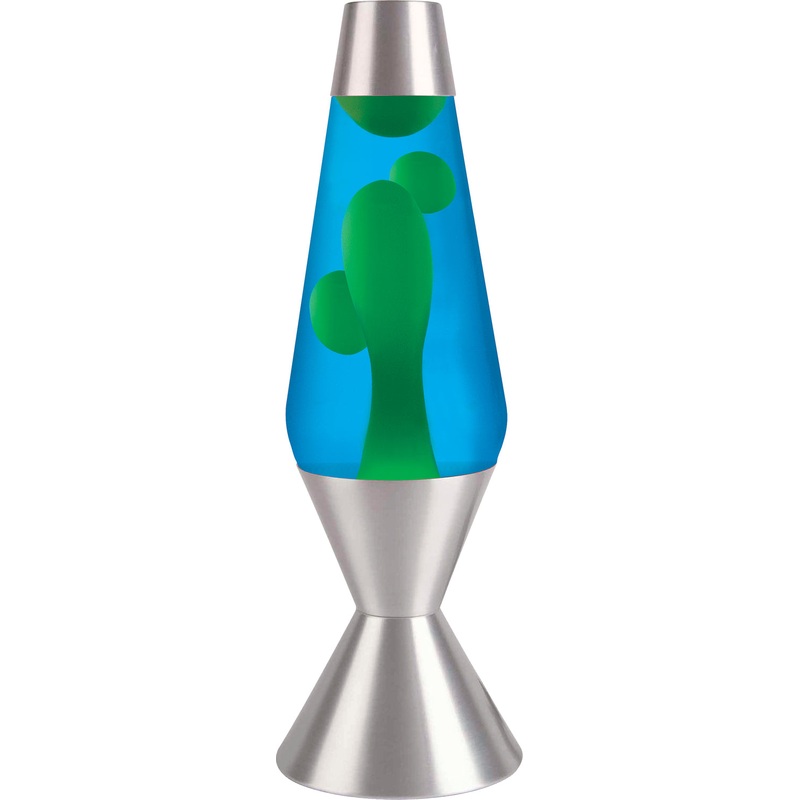 16.3” LAVA Lamp Yellow/Blue/Silver