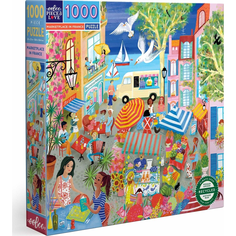 Marketplace in France 1000 Piece Puzzle