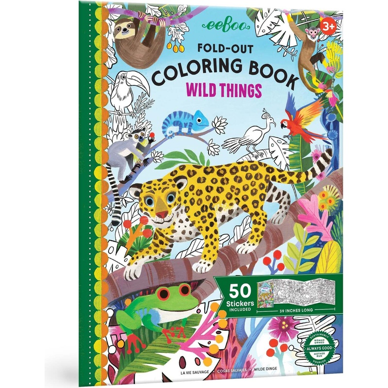 Wild Things (fold-out coloring book with stickers)