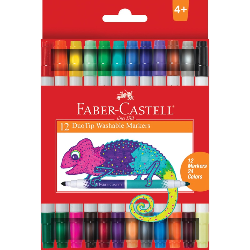 12 ct Duo Tip Washable Markers (24 colors total)