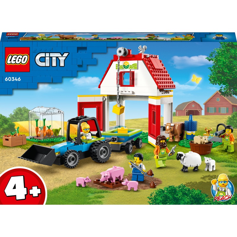LEGO City Farm Barn & Farm Animals Toy Set
