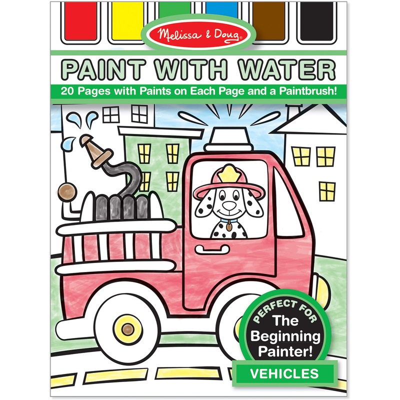 Vehicles Paint with Water Kids’ Art Pad