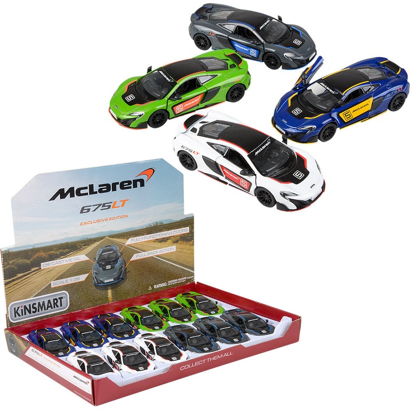 5 Die-cast Pull Back Mclaren 675lt
