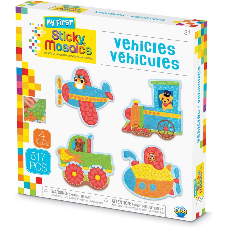 My First Sticky Mosaics Vehicles