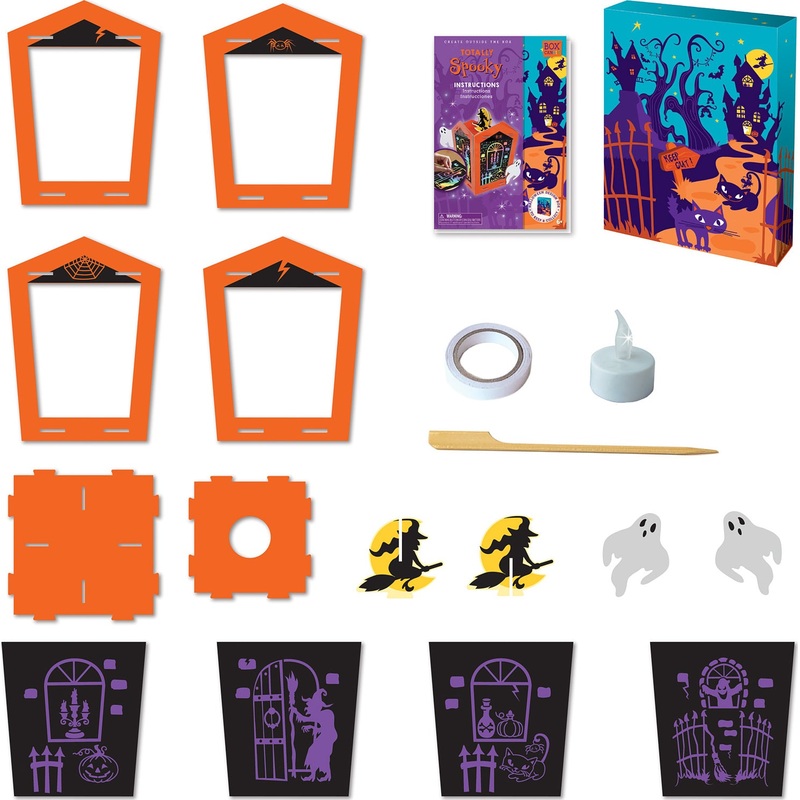 Totally Spooky Haunted House Lantern Scratch Art Set