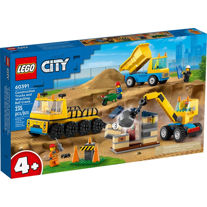 LEGO CITY Construction Trucks and Wrecking Ball Crane