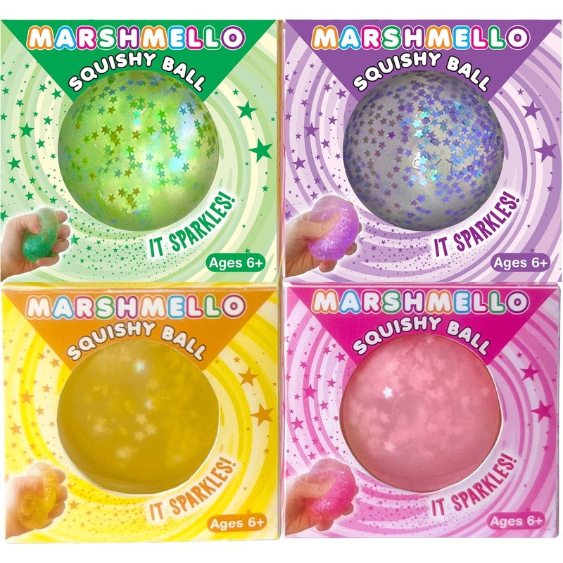 Marshmello Squishy Ball – Sparkle