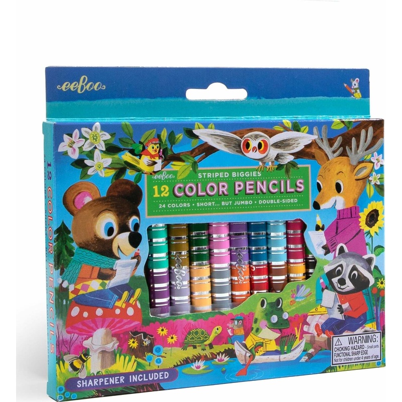 Woodland Friends 12 Double-Sided Biggie Color Pencils