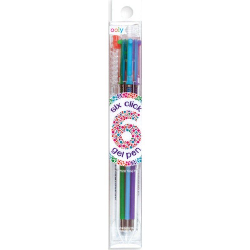 6 Click Multi Color Gel Pen  Fine Tip