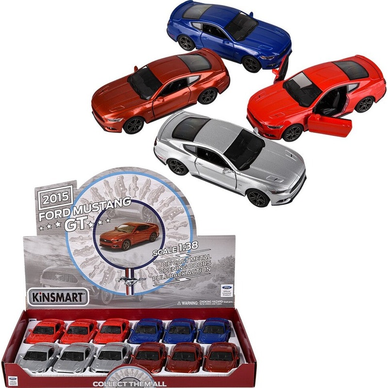5 Diecast Pull Back 2015 Ford Mustant GT