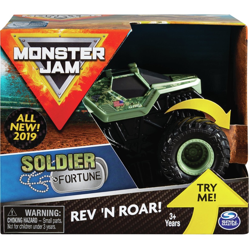 Monster Jam Official Soldier Fortune Rev N Roar Monster Truck, 1:43 Scale (Assorted)