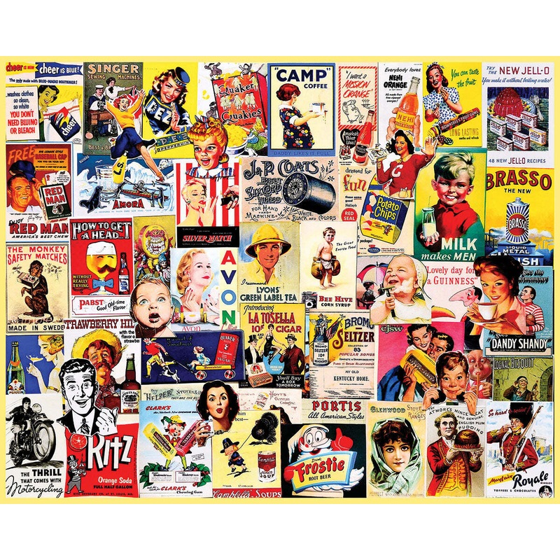 Vintage Ads – 500 Piece Jigsaw Puzzle