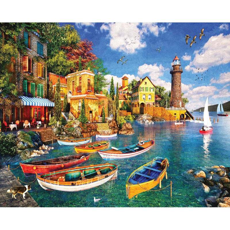 Mediterranean Harbor – 1000 Piece Jigsaw Puzzle