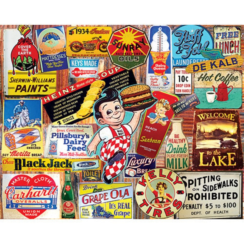 Vintage Signs – 1000 Piece – White Mountain Puzzles