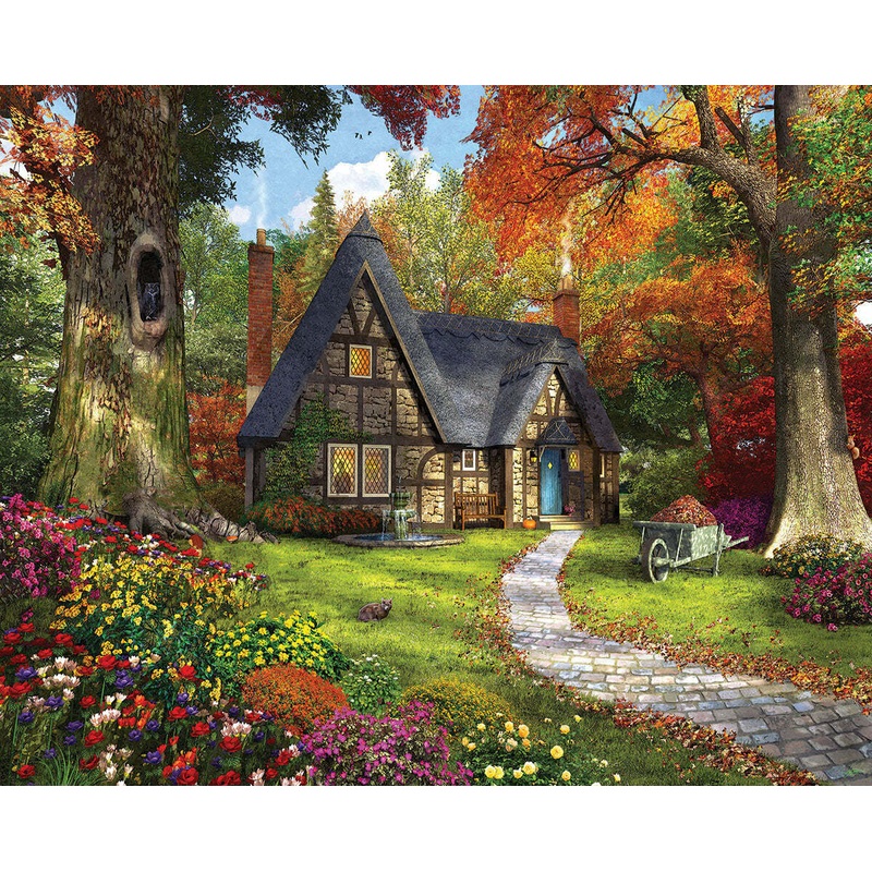 Autumn Cottage – 1000 Piece – White Mountain Puzzles