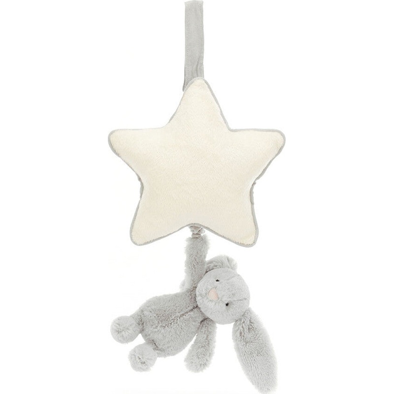 Bashful Bunny Musical Pull (Silver Grey)