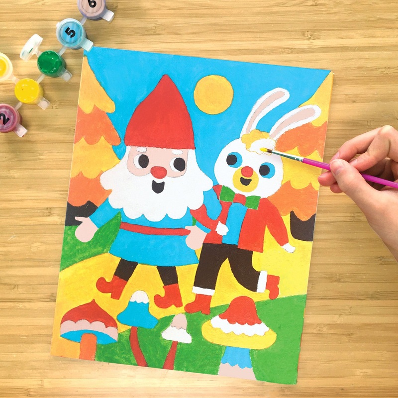 Lets Craft Paint By Number Forest Friends On Real Canvas