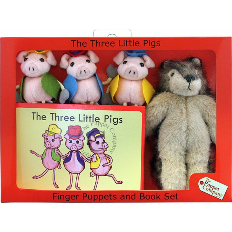Traditional Story Sets – Boxed – Three Little Pigs & Wolf Set
